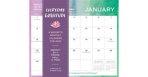 Everyday Gratitude A Magnetic Monthly Wall Calendar 2023 By Workman