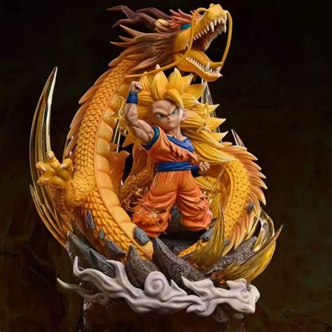 15cm Dragon Ball Z Son Goku Ssj3 Figure Gk Dbz Golden Ryuken Dragon Fist Pvc 22 24 Picclick