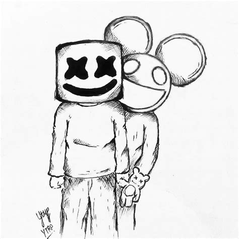 Fortnite dj marshmello coloring fortnite rapscallion and scoundrel pages. √ Marshmello & Deadmau5