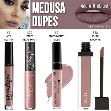 Huda Beauty Medusa Liquid Matte Lipstick Dupes All In The Blush