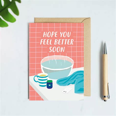 Hope You Feel Better Get Well Soon Card By Paper Plane