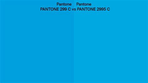 Pantone 299 C Vs Pantone 2995 C Side By Side Comparison