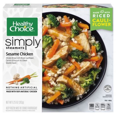 Healthy Choice Simply Steamers Sesame Chicken Frozen Meal 925 Oz