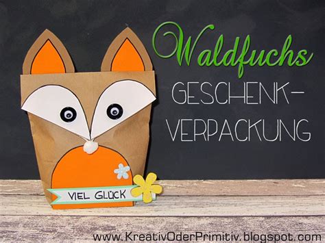 Malvorlagen für schule und unterricht. Waldfuchs Geschenkverpackung - HANDMADE Kultur