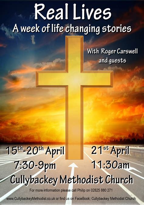 Real Lives With Roger Carswell And Guests Cullybackey Methodist