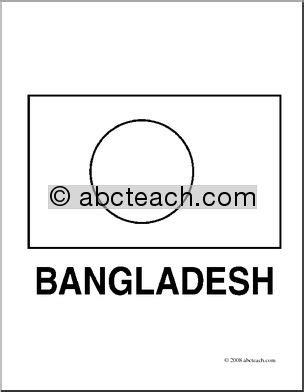 Download Clip Art: Flags: Bangladesh (coloring page) | abcteach