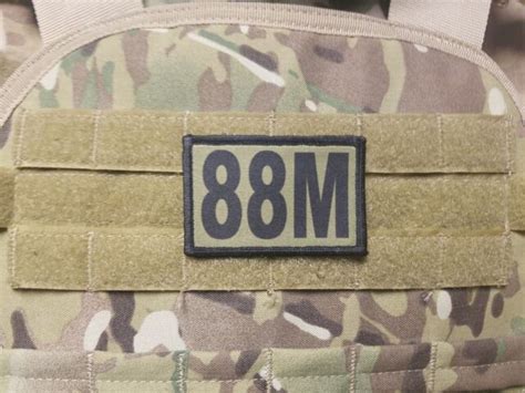 88m Mos Od Green Hook Back Morale Hat Bag Patch Army Truck Driver