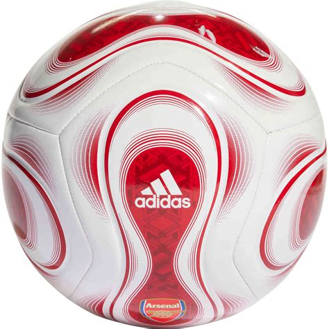 Adidas Arsenal Teamgeist Club Soccer Ball White And Scarlet With