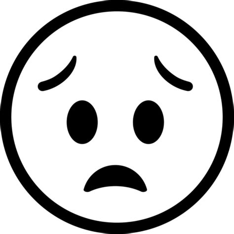 Worried Face Emoji Rubber Stamp Emoji Stamps Stamptopia