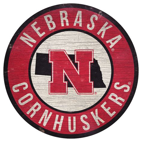 ✓ free for commercial use ✓ high football logo images. Nebraska Huskers 12'' x 12'' State Circle Sign