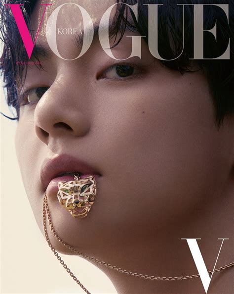 In Pics Bts V Aka Kim Taehyung Looks Stunning In New Cover Photos For Vogue Korea Pragativadi