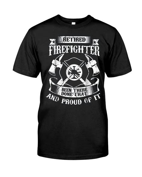 Retired Firefighter Shirt Funny Retirement Fireman Firemen Shirts