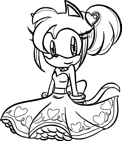 Cute Amy Rose Coloring Pages Coloring Pages