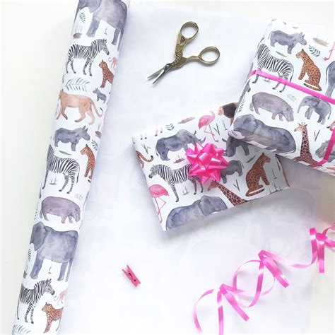 T Wrap Safari Animals Etsy Ts T Wrapping Cute Pencil Case