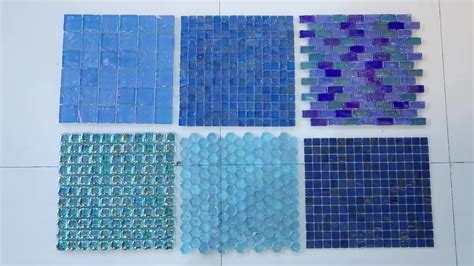 Swimming Pool Floor Aquatic Ocean Blue Square Manufacturer Glass Mosaic Tile Buy Glass Mosaic