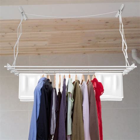 Drying racks natural maple wood rack at etsy. New Adjustable Clothes Ceiling Pulley Airer Dryer Drying ...