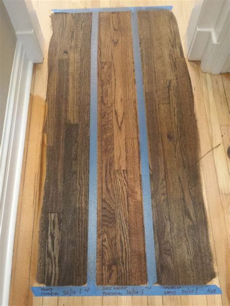 This floor was a hickory common floor from northwood. Staining Floors Jacobean / Ebony Mix | Wood floor stain ...