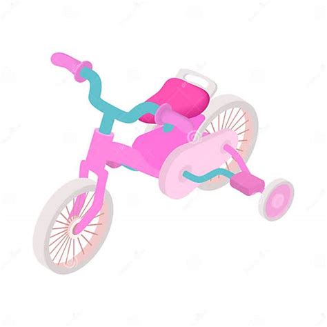 pink trike icon cartoon style stock vector illustration of seat entertainment 82578205