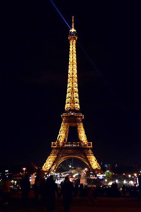 Eifel Tower At Night Paris At Night From Eiffel Tower France Image