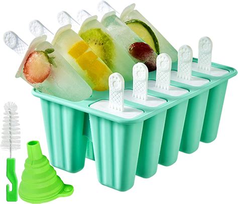 Popsicle Molds 10 Pieces Silicone Ice Pop Molds Popsicle Mold Reusable