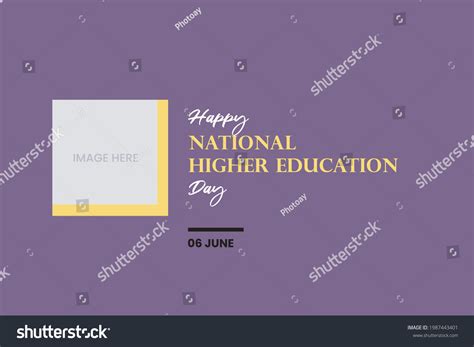 Happy National Higher Education Day Vector Stock Vector Royalty Free