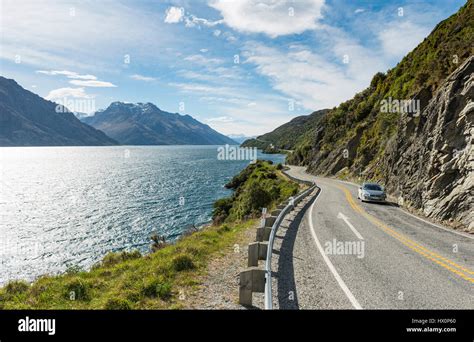Road On Lake Wakatipu Devils Staircase Otago Southland New Zealand