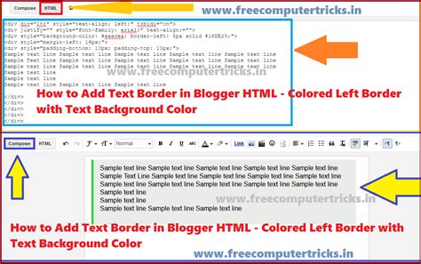 Chameleon users can use the html marquee tag to add scrolling text to a page. How to Add Text Border in Blogger HTML - Colored Left ...