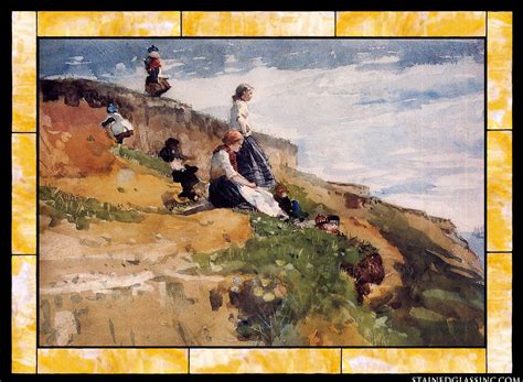 With its warm wood and crisp contemporary lines, our reza solar lantern blends beautifully with any outdoor decor. On the Cliff by Winslow Homer
