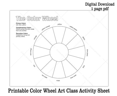 Color Wheel Worksheet Paghaven
