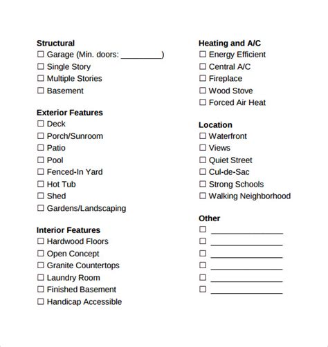 Home Buying Checklist Printable