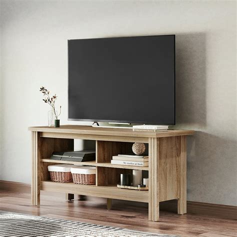Farmhouse Tv Stands For 55 Inch Tv Wood Media Console Storage Cabinet