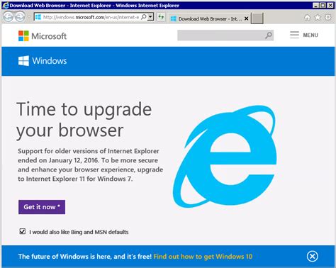 It is very simple to update your. Prevent The new "End of Life" upgrade notification for Internet Explorer GPO Registry Setting ...