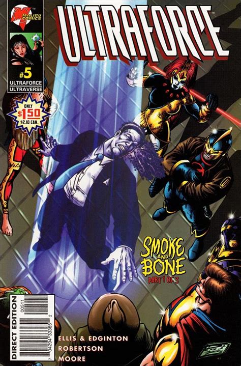 This was the time when marvel had bought malibu and joined their two universes together. UltraForce 5 A, Feb 1996 Comic Book by Malibu