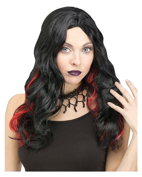 Gothic Vampira Wig Black Wavy Wig For Vampires Horror