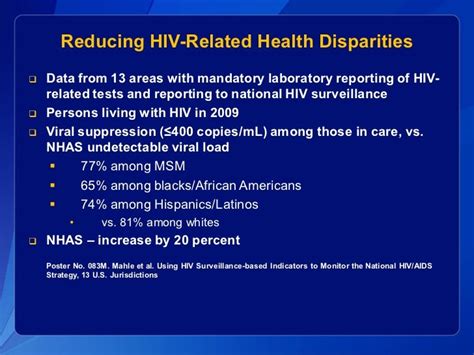 Evaluating The National Hivaids Strategy With Surveillance Data