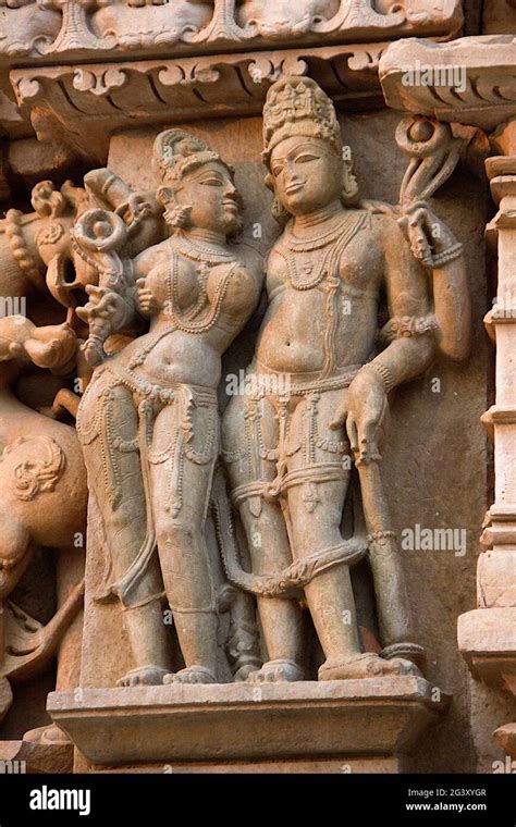Sculpture At Jain Temple Khajuraho Stock Photo Alamy