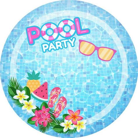 Painel Redondo Pool Party Elo7 Produtos Especiais