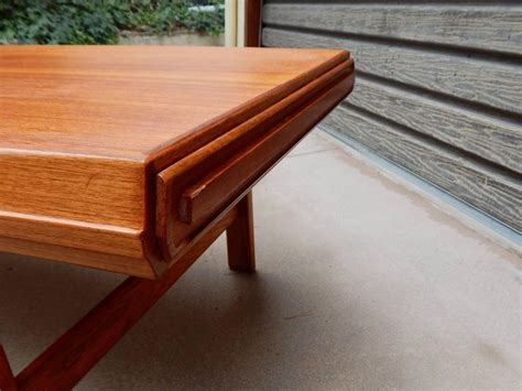 Dimensions w 48 1/2 x d 21 3/4 x h 16 shipping note to buyer: Swedish Mid-Century Modern Teak Coffee Table with Hidden ...