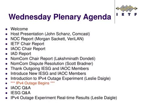 Ppt Wednesday Plenary Agenda Powerpoint Presentation Free Download