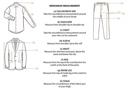 European Mens Clothing Size Conversion Menswear Clothing Size