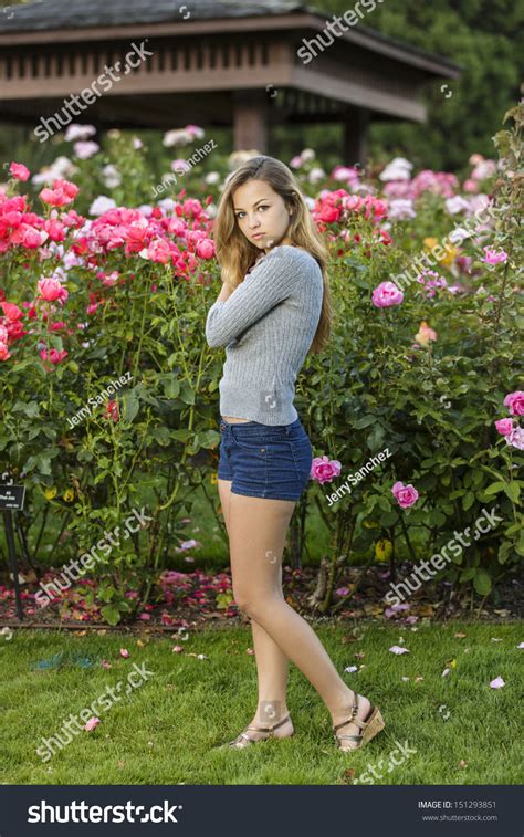 Beautiful Teen Girl Posing Long Legs Foto Stok 151293851 Shutterstock