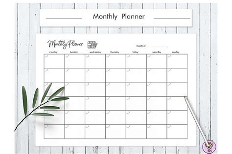 Monthly Undated Planner Printable