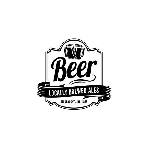 Beer 42 Logo Label Vintage Drink Brewery Emblem Sign Craft Etsy