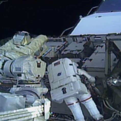 The iss live camera gives a view similar to that of a night vision camera and you get to see the satellites in a better manner. Live: Two NASA astronauts perform spacewalk outside ISS - CGTN