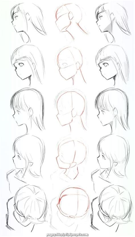 The Different Types Of Hair And Hairstyles Drawn By Hand In Pencil On Paper