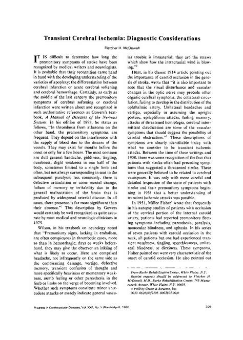 Pdf Transient Cerebral Ischemia Diagnostic Considerations Dokumentips