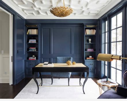 Check spelling or type a new query. Navy Blue Home Office Ideas | Offition | Office interior ...