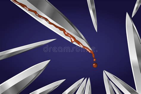 Knife with dripping blood drop vector. Blood dripping knife stock illustration. Illustration of drop - 14121408