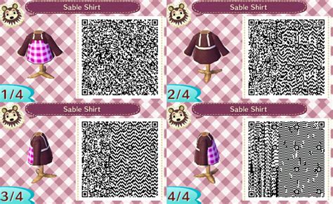 Animal Crossing New Leaf Sable Shirt Qr Code Animal Crossing