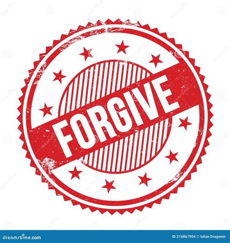 Forgive Text Written On Red Grungy Round Stamp Stock Illustration